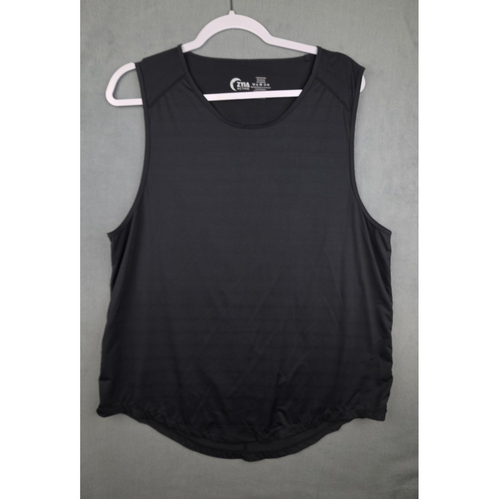 Zyia Active Athleisure Sleeveless Tank Top Black Womens‎ XXXL